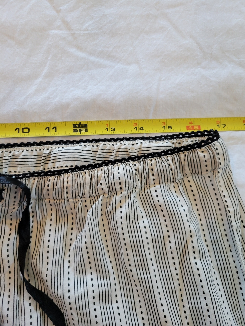 P.J. Salvage Cream & Black Striped Wide Leg Lounge Pants Size L 100% cotton - Picture 15 of 15